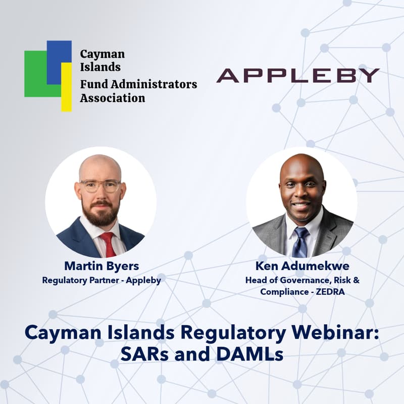 Cover Image for Cayman Islands Regulatory Webinar: SARs and DAMLs