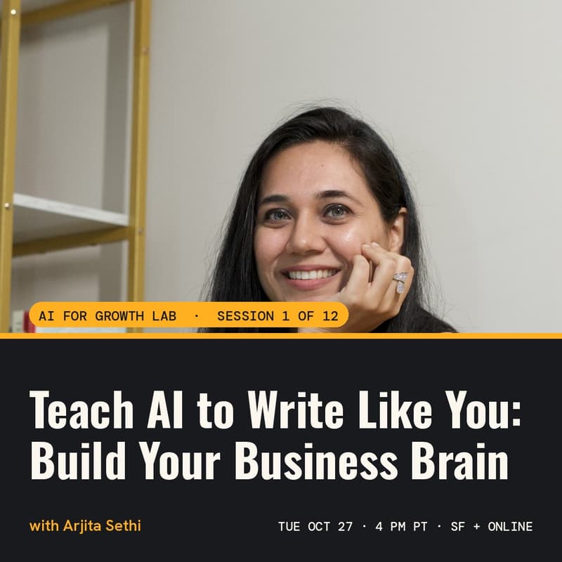 Cover Image for AI for Growth Lab: Teach AI to Write Like You: Build Your Business Brain