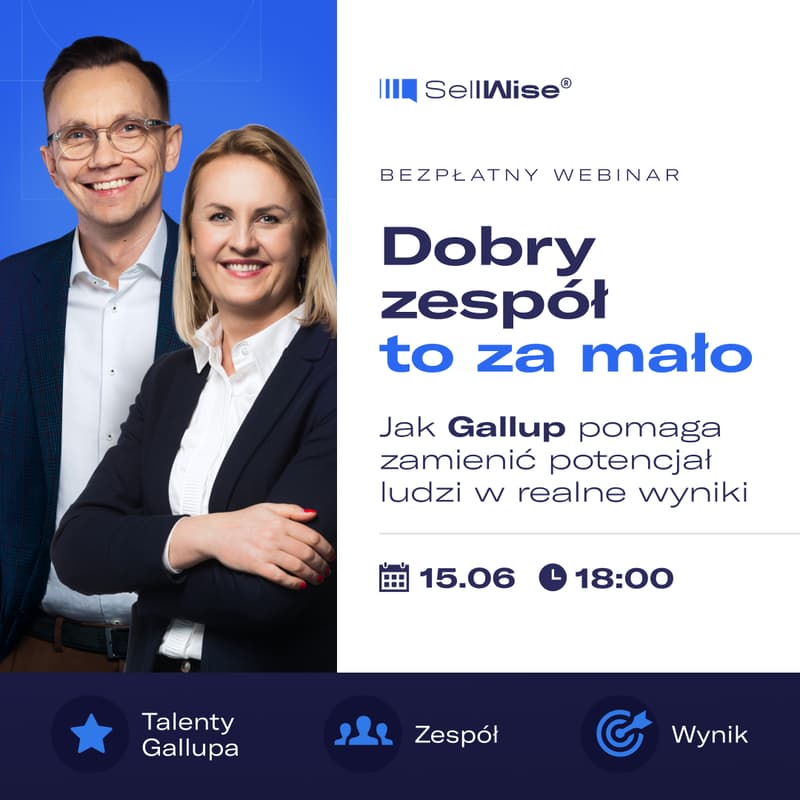 Cover Image for [WEBINAR] Dobry zespół to za mało. Jak Gallup pomaga zamienić potencjał ludzi w realne wyniki