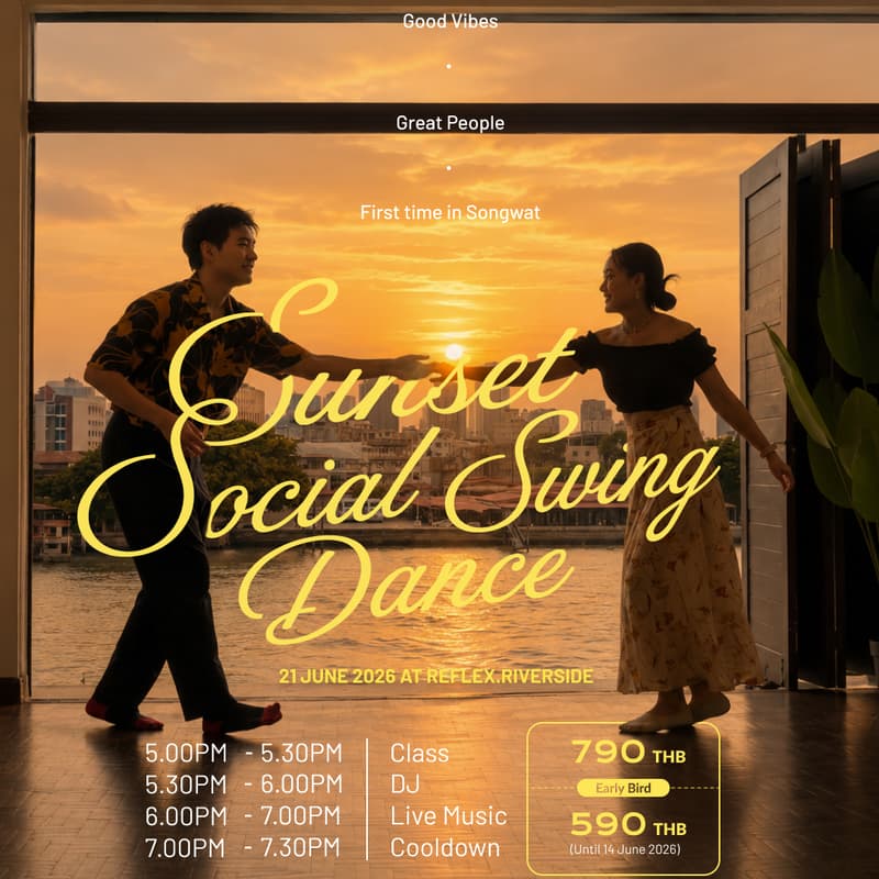 Cover Image for Sunset Social Swing Dance 💃☀️