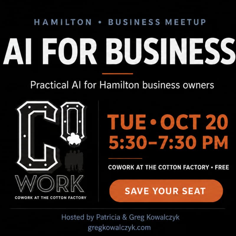 Cover Image for AI for Business Hamilton Meetup