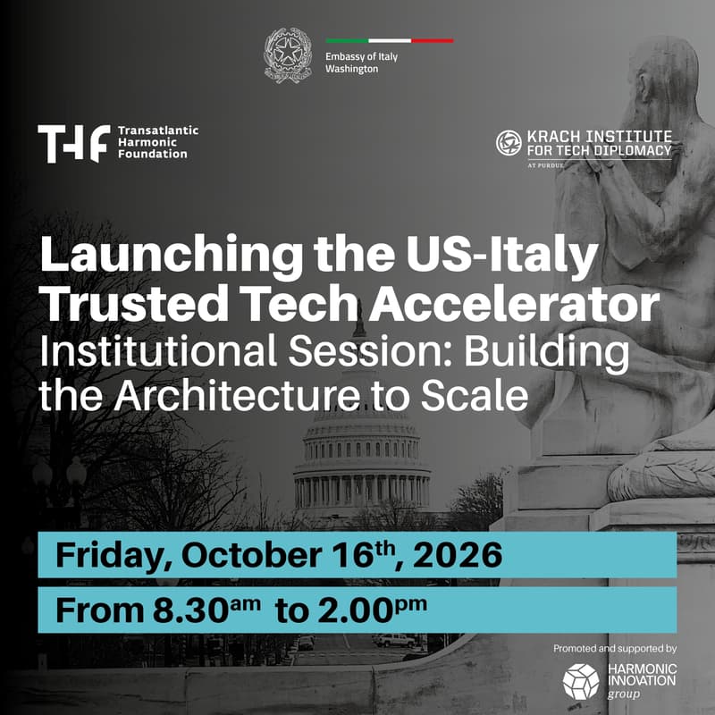 Cover Image for Launching the US-Italy Trusted Tech Accelerator | Institutional Session: Building the Architecture to Scale