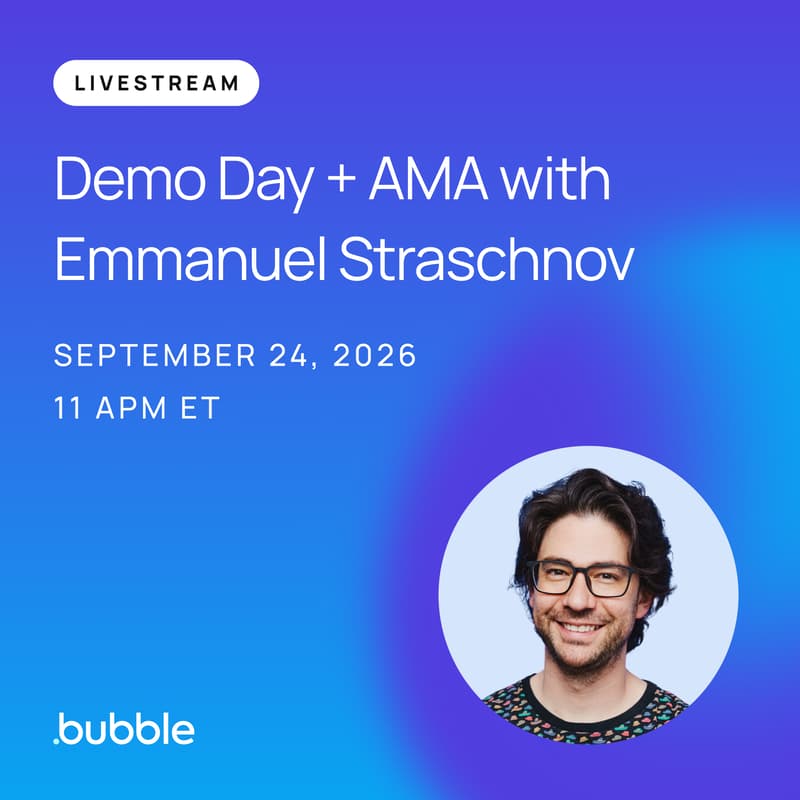Cover Image for Demo Day + AMA with Emmanuel Straschnov — September 2026