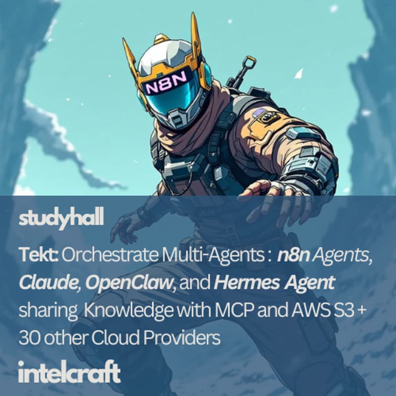 Cover Image for [studyhall 1.0] Claws: Connecting n8n with Claude & Claws : OpenClaw, Hermes, Claude Code