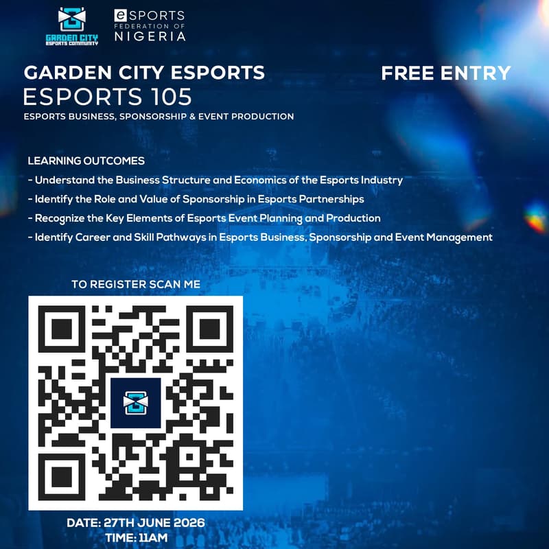 Cover Image for ESPORTS 105: ESPORTS BUSINESS, SPONSORSHIP & EVENT PRODUCTION