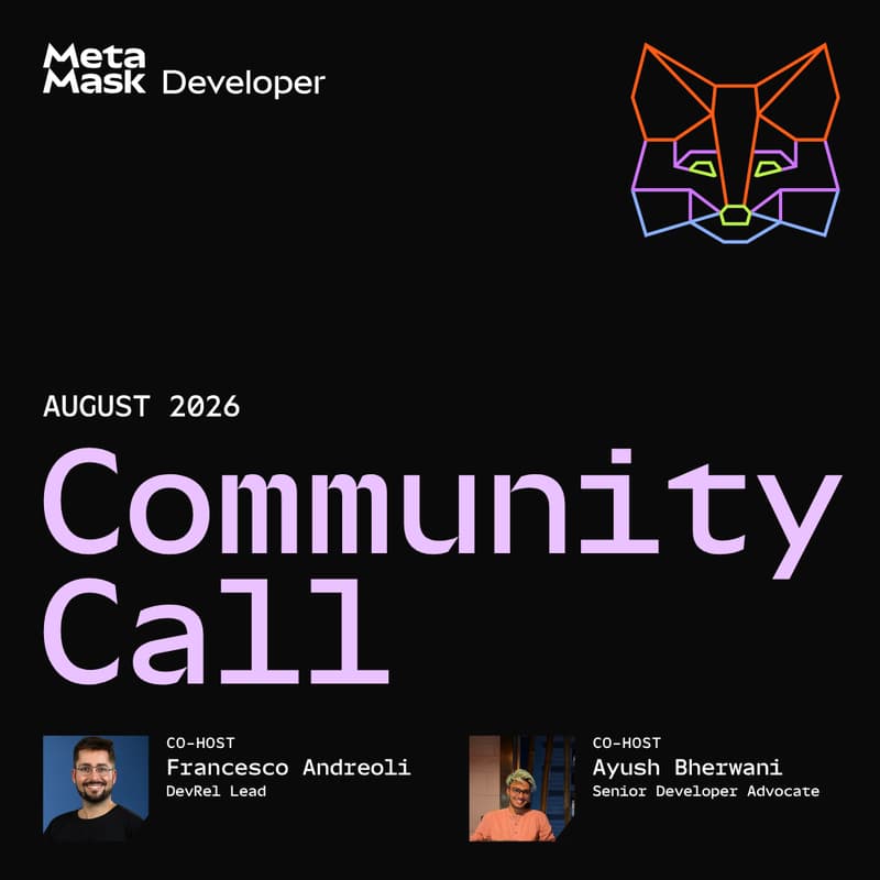 Cover Image for MetaMask Community Call - August