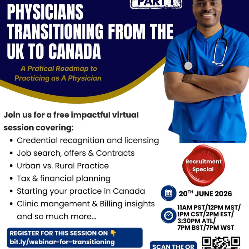 Cover Image for Physicians Transitioning from the UK to Canada: A Pratical Roadmap to Practicing as A Physician Part 1