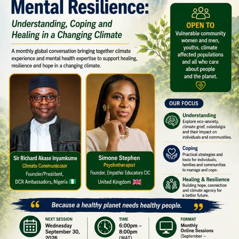 Cover Image for Eco-Anxiety, Climate Grief and Mental Resilience: Understanding, Coping and Healing in a Changing Climate