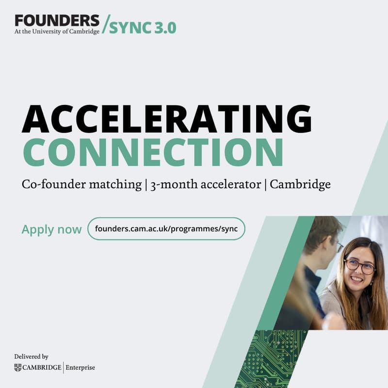 Cover Image for SYNC 3.0: find your co-founder in Cambridge