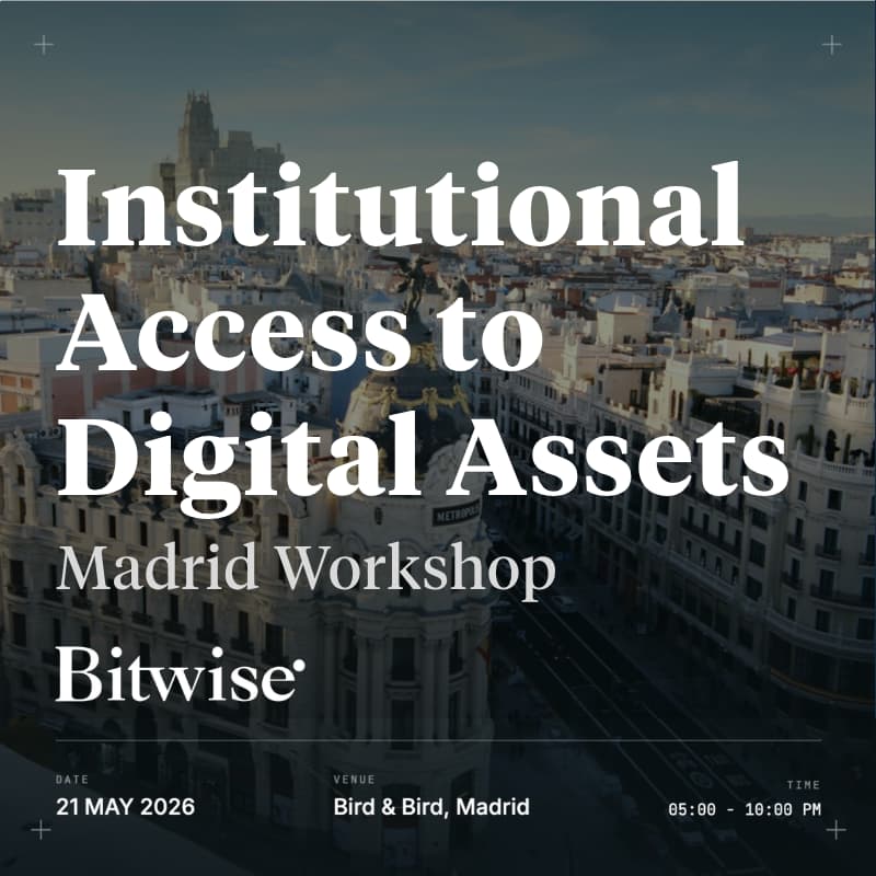 Cover Image for Madrid Workshop: Institutional Access to the Digital Asset Landscape by Bitwise