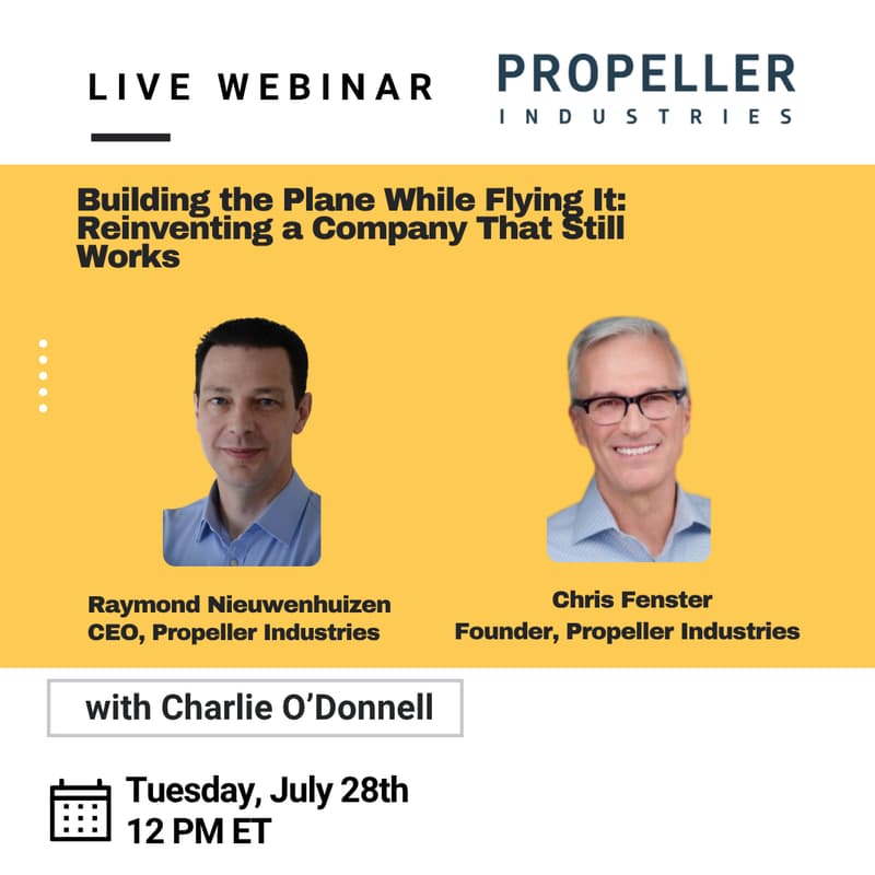 Cover Image for [Webinar] Building the Plane While Flying It: Reinventing a Company That Still Works