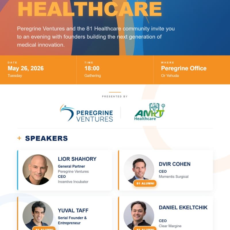 Cover Image for Peregrine Ventures & 81 Healthcare – Healthcare Innovation Event