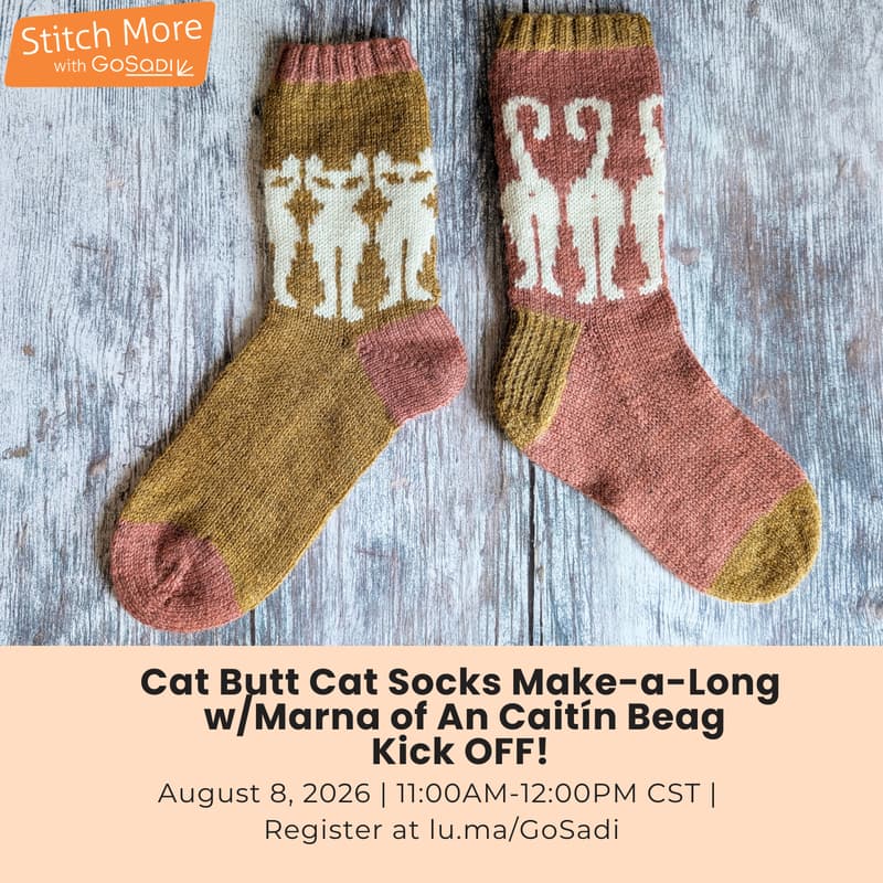 Cover Image for GoSadi Summer of Making-Cat Butt Cat Socks Kick Off