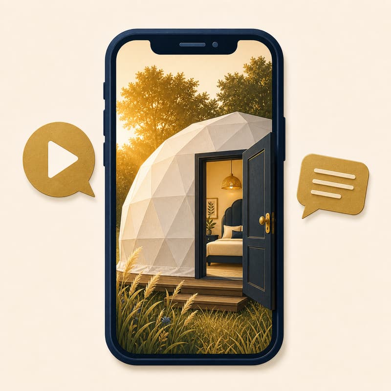 Cover Image for How Glamping Resorts Can Drive Millions Of Ideal Guests To Their Direct Booking Site (Without Spending Hours On Video Shoots & Edits)