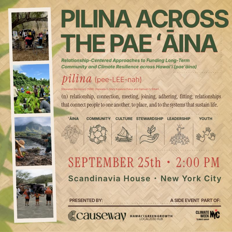 Cover Image for Pilina Across the Pae'āina: A Climate Week Gathering