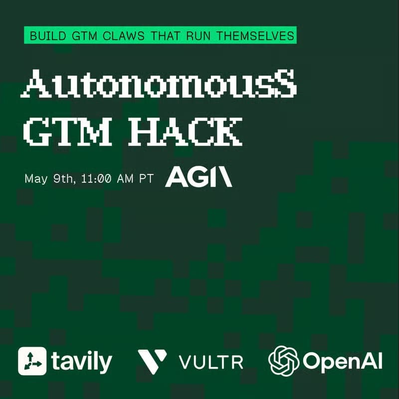 Cover Image for Autonomous GTM Hackathon by AGI House SF (See description)