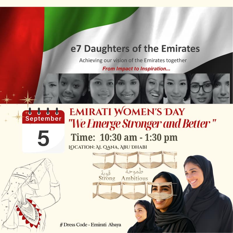 Cover Image for e7 Banat Daughters of the Emirates e7 Generation - Emirati Women's Day: We Emerge Stronger and Better