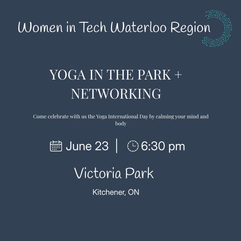 Cover Image for Women in Tech Waterloo Region: Yoga in The Park + networking