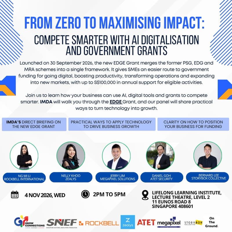 Cover Image for From Zero To Maximising Impact: Compete Smarter With AI Digitalisation And Government Grants