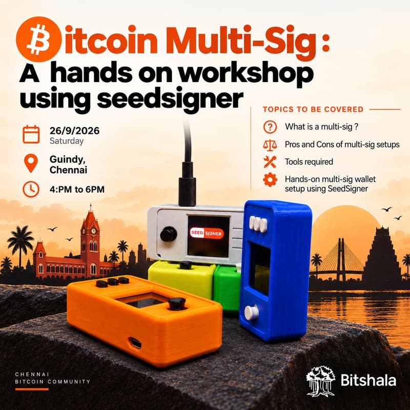 Cover Image for Understanding Bitcoin Multisig — By Building One | Chennai