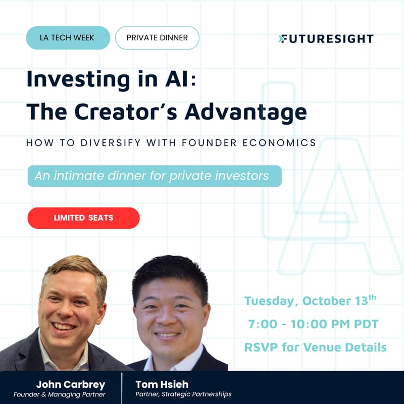 Cover Image for Investing in AI: How to Diversify with Founder Economics - An intimate dinner for private investors