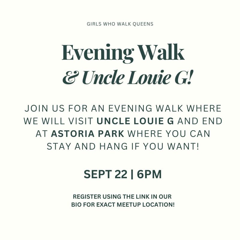 Cover Image for Evening Walk & Uncle Louie G's!