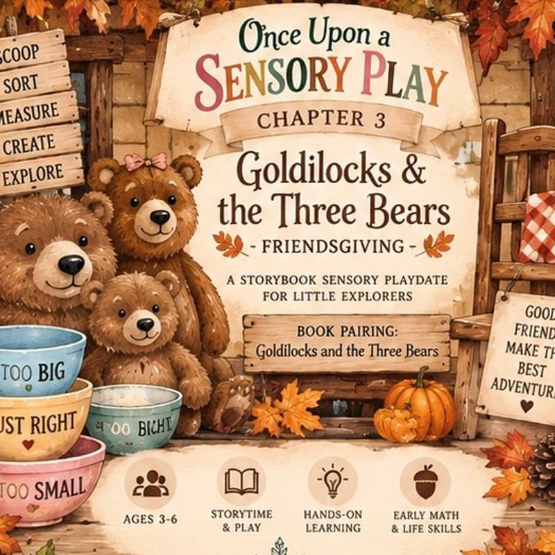 Cover Image for Once Upon A Sensory Play (Goldilocks And The 3 Bears - Friendsgiving)