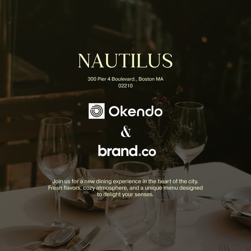 Cover Image for Dinner in Boston: Hosted by Okendo & Brand.co