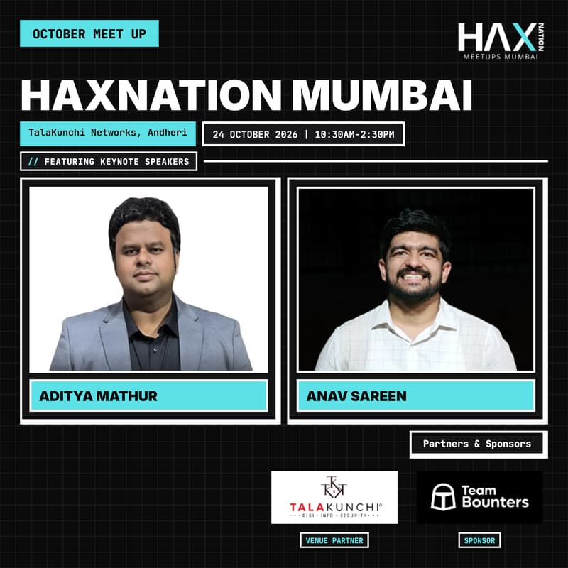 Cover Image for Haxnation Mumbai – October Monthly Meet-up