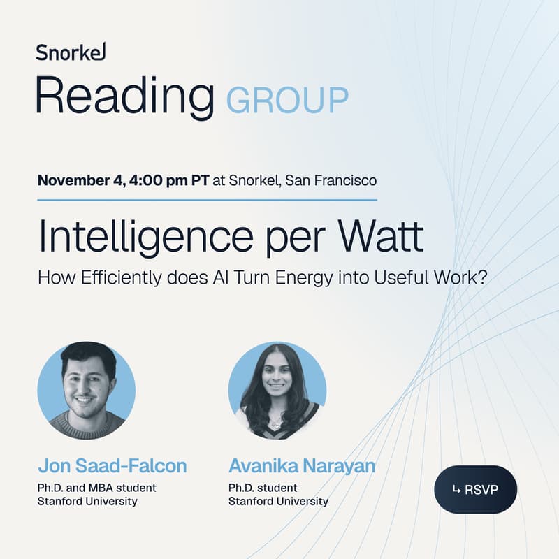 Cover Image for Reading Group (+🧋): How Efficiently does AI Turn Energy into Useful Work?