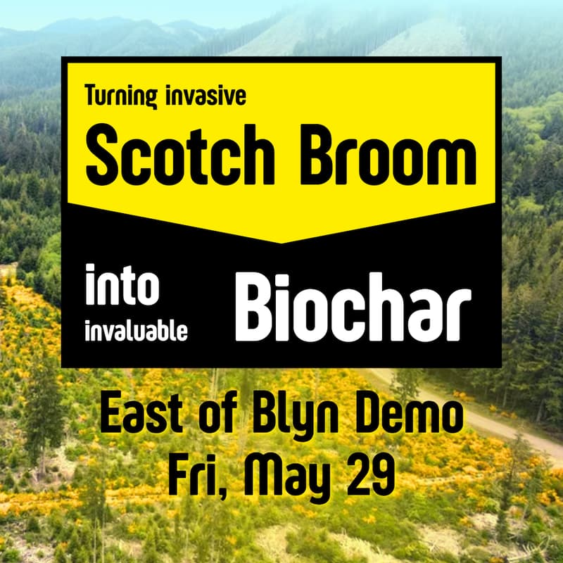 Cover Image for Turning Scotch Broom into Biochar with 10YKI - East of Blyn