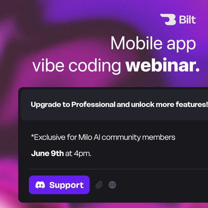 Cover Image for bilt.me x Milo AI webinar