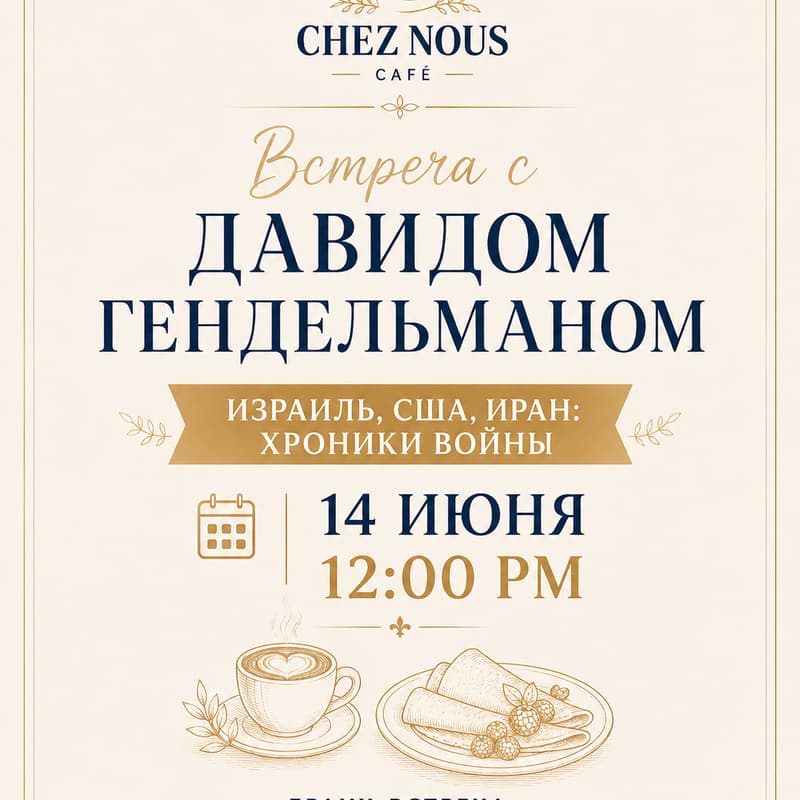 Cover Image for Встреча с Давидом Гендельманом: Израиль, США, Иран: хроники войны