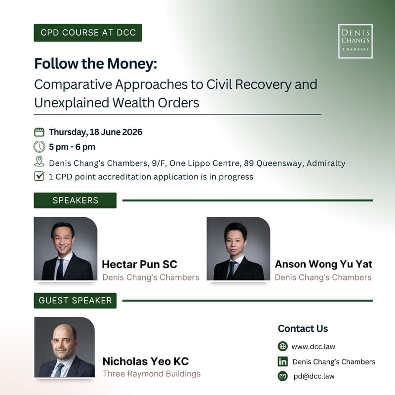 Cover Image for #CPDTalk Follow the Money: Comparative Approaches to Civil Recovery and Unexplained Wealth Orders