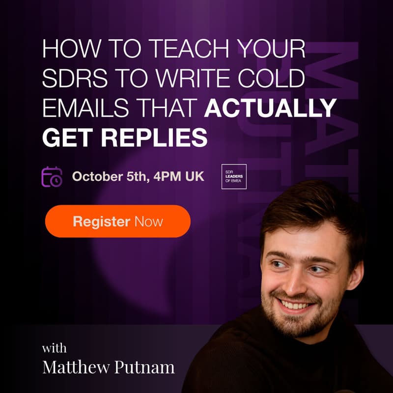 Cover Image for How to Teach Your SDRs to Write Cold Emails That Actually Get Replies