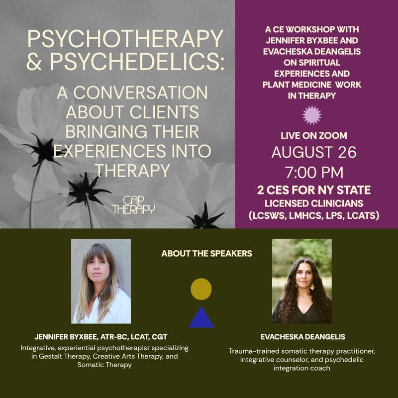 Cover Image for Psychotherapy and Psychedelics: A Conversation and Q&A 2 CEUs