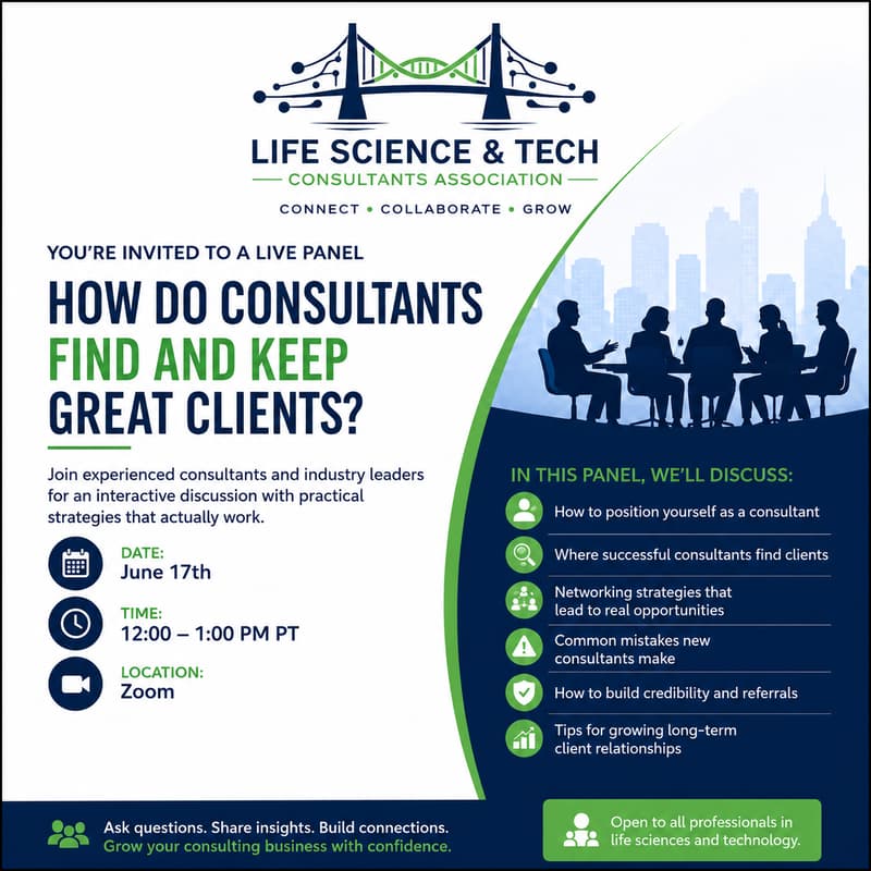 Cover Image for Virtual Panel: How do consultants find and keep great clients?