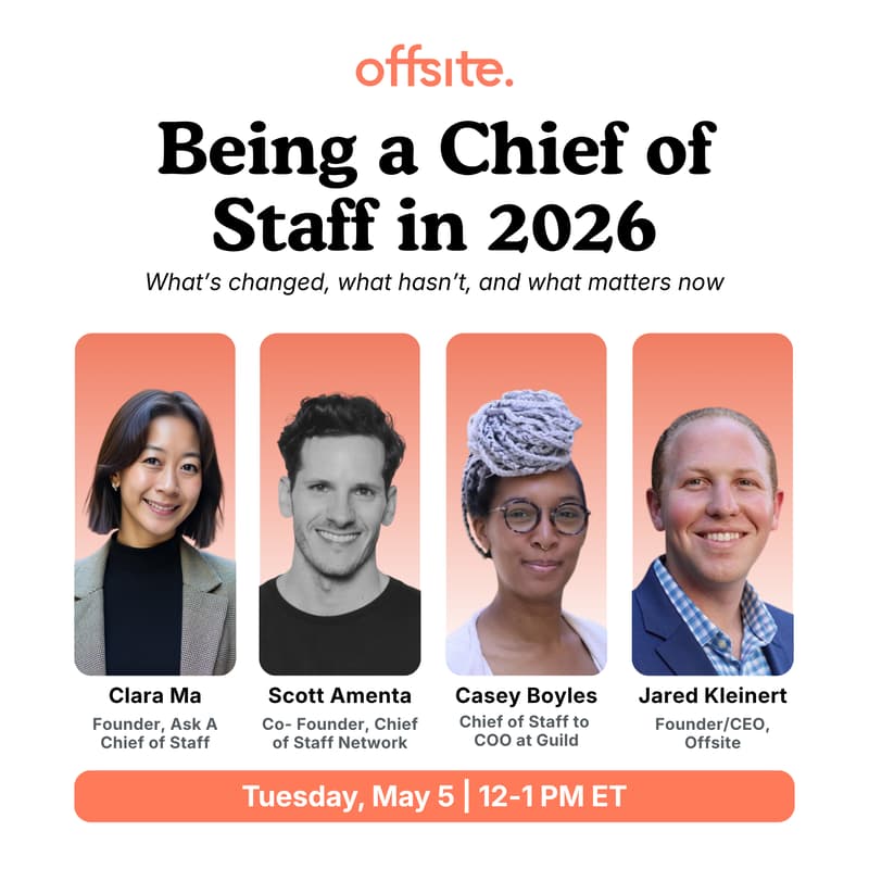 Cover Image for [Webinar] Being A Chief of Staff In 2026: What’s Changed, What Hasn’t, What Matters Now