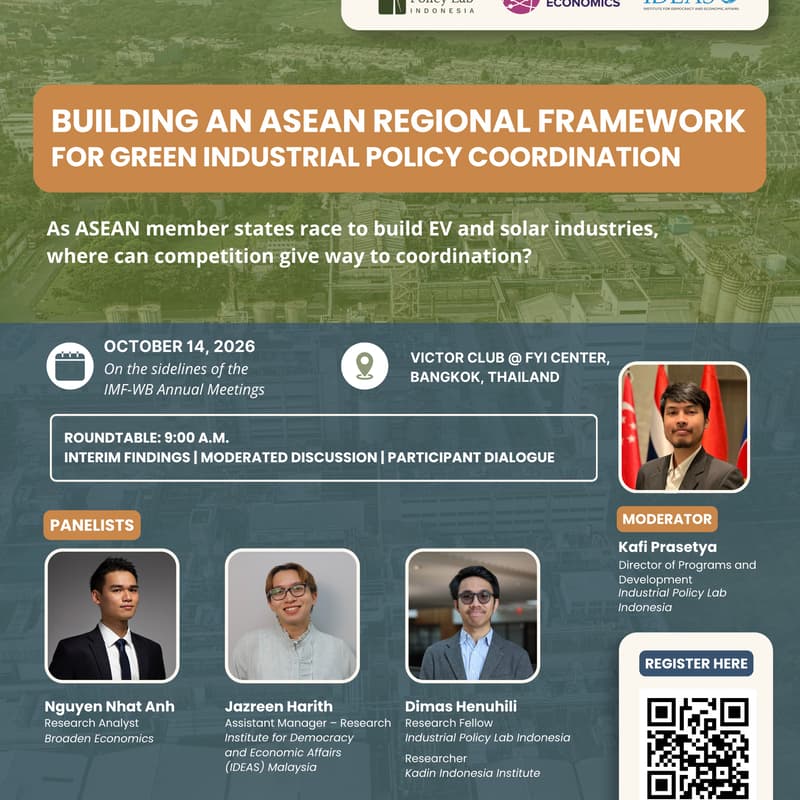 Cover Image for Building an ASEAN Regional Framework For Green Industrial Policy Coordination