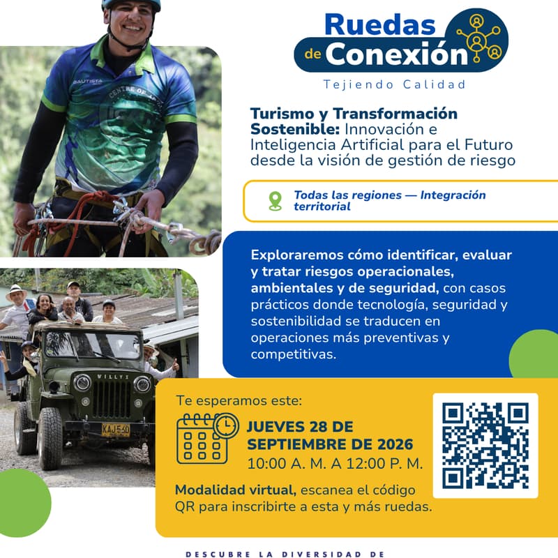 Cover Image for Turismo y Transformación Sostenible: Innovación e Inteligencia Artificial para el Futuro desde la visión de gestión de riesgo Todas las reg