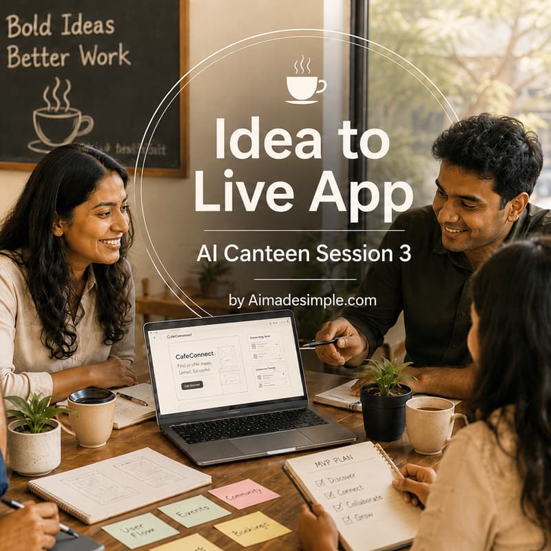 Cover Image for Idea to Live App | AI Canteen — Session 3