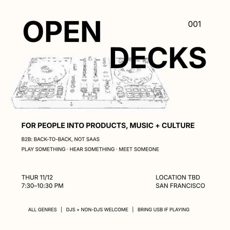 Cover Image for SF Open Decks 001 - B2B, Not SaaS