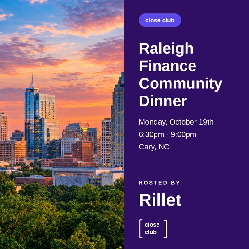 Cover Image for Raleigh Finance Community Dinner w/ Rillet