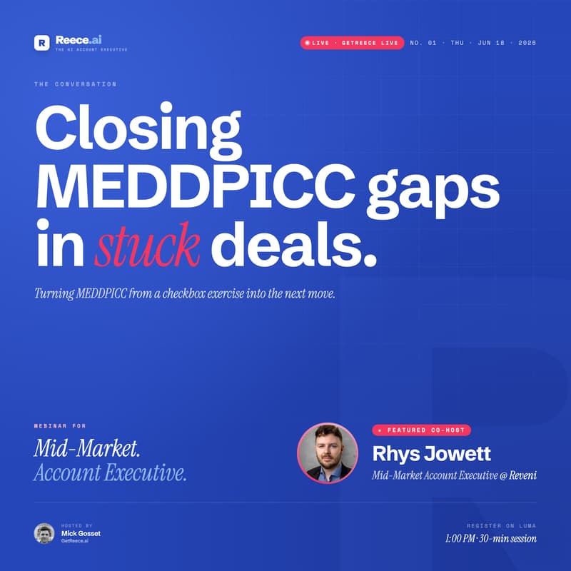 Cover Image for Closing MEDDPICC gaps in stuck deals.