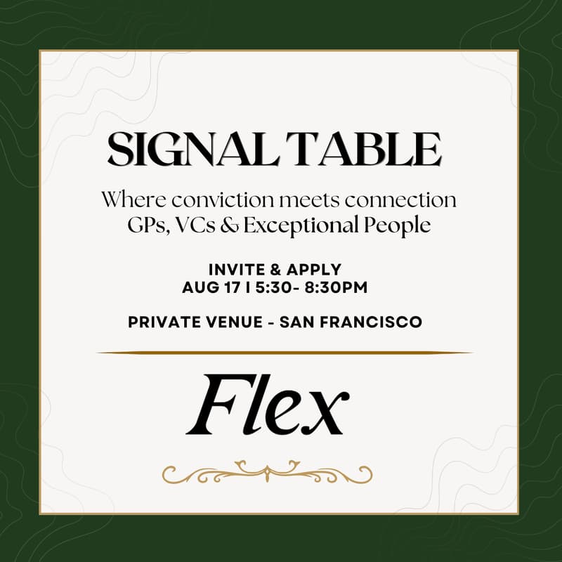Cover Image for Signal Table: A VC & GP Dinner Series