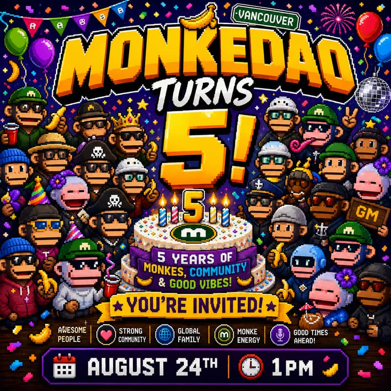 Cover Image for MONKEDAO turns 5!
