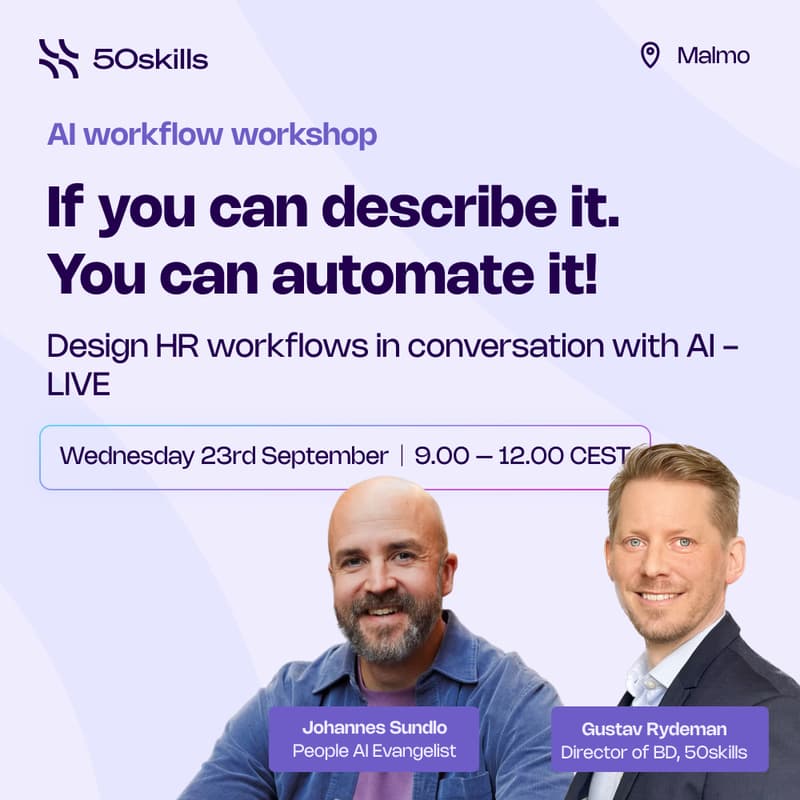 Cover Image for Design HR workflows in conversation with AI — Live
