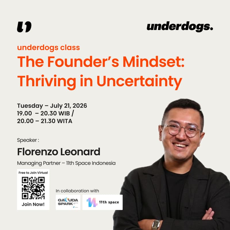 Cover Image for underdogs class: The Founder’s Mindset, Thriving in Uncertainty