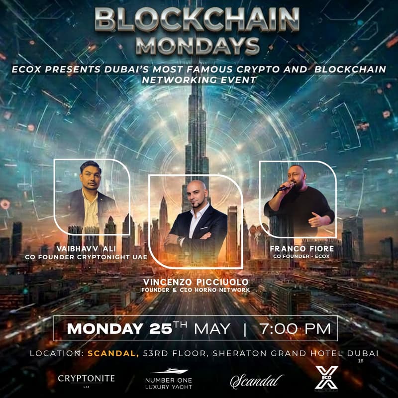Cover Image for BlockChain Mondays - Eid Week KickOff - Your Blockchain Network Event by EcoX - FireSide Chat - HORNO NETWORK