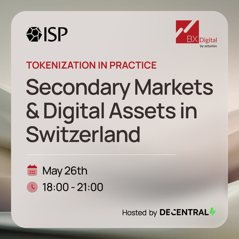 Cover Image for Tokenization in Practice: Secondary Markets & Digital Assets in Switzerland